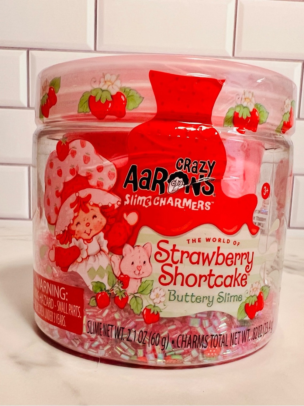 Crazy Aaron's Strawberry Shortcake Buttery Slime - Pink